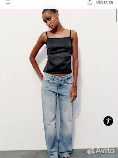 Топ zara с бантом на спине