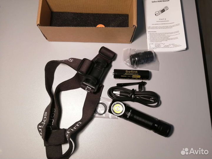 Фонарик Sofirn HS40, светодиодный, налобный
