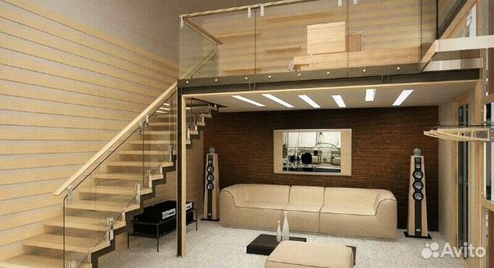 Лестницы, ограждения для антресольного этажа