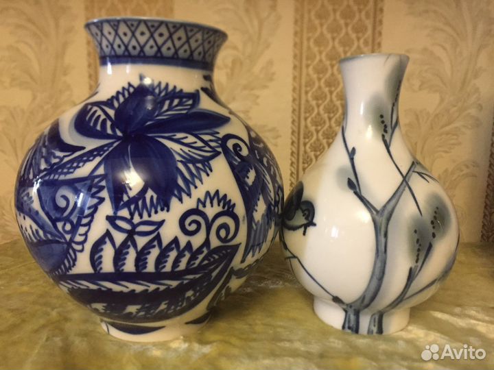 Ваза для цветов Штоф лфз Хайта Гжель