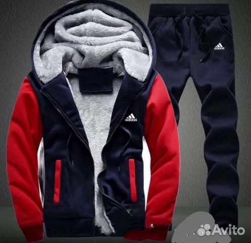 Костюм спортивный Nike Adidas унисекс мех флис