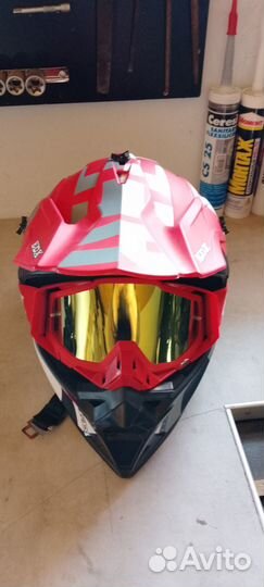 Кроссовый шлем с очками