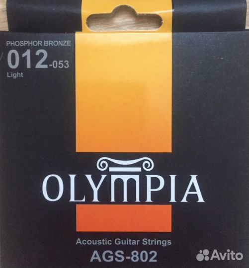 Струны для акустической гитары фосфор/бронза