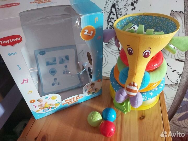 Муз. пирамидка с шариками 2в1 Tiny love 