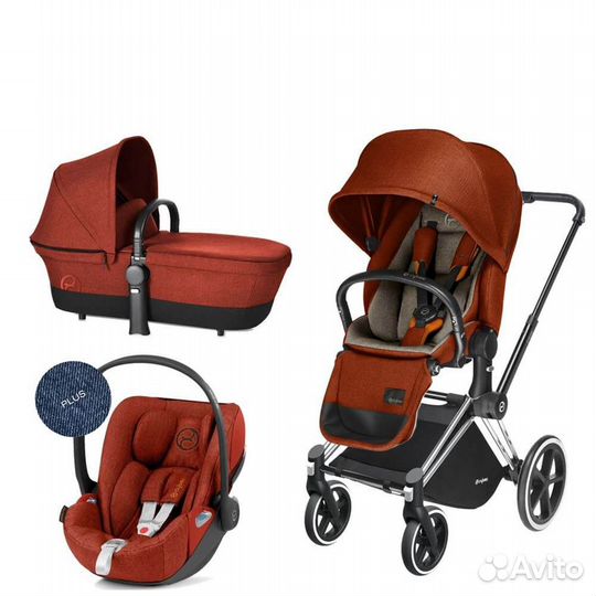Детские коляски 3 в 1 Cybex Priam Lux Platinum