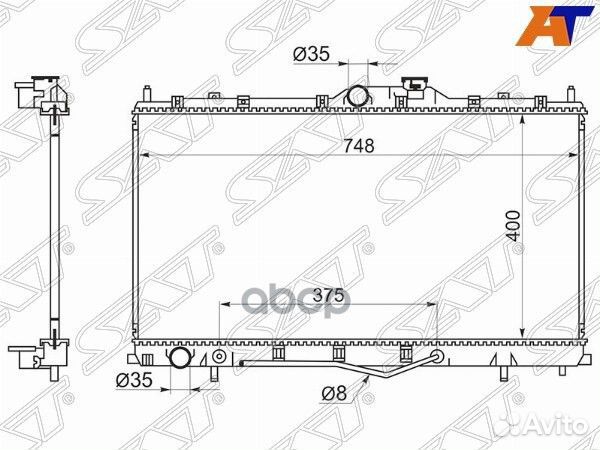 Радиатор mitsubishi galant 03-12 MC0004 Sat