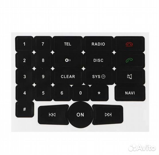 Наклейки на кнопки Mercedes Benz