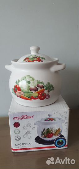 Кастрюля керамическая с крышкой millimi 