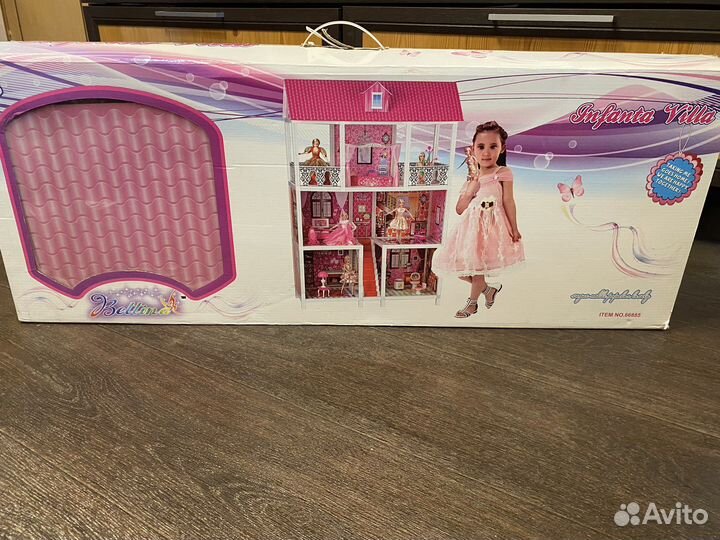 Трехэтажный кукольный дом для барби Bettina