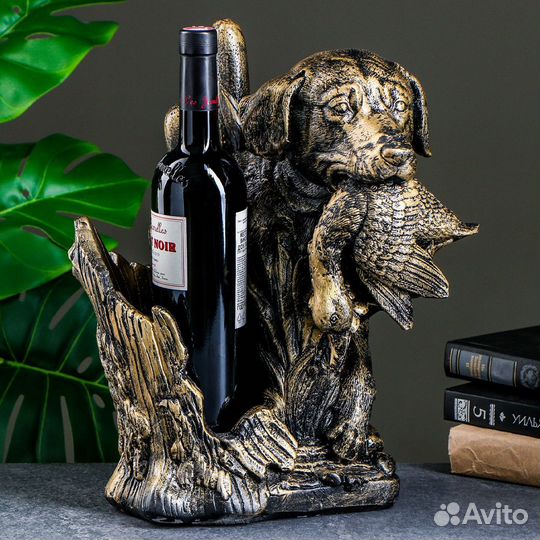 Подставка под бутылку Охота (собака с уткой)