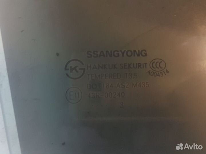 Стекло двери передней правой ssangyong actyon NEW