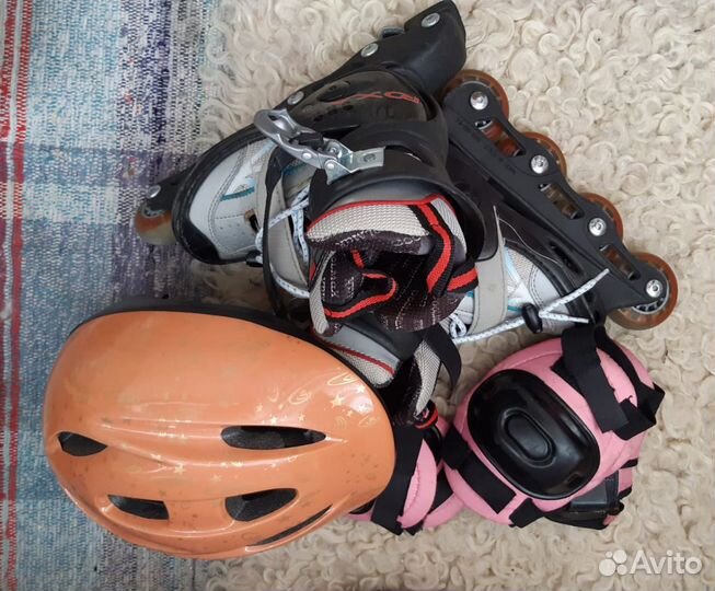 Коньки роликовые roxa+экипировка