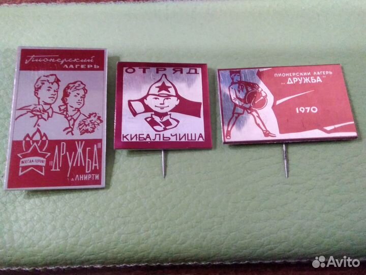 Значки пионерский лагерь Дружба з-д лнирти