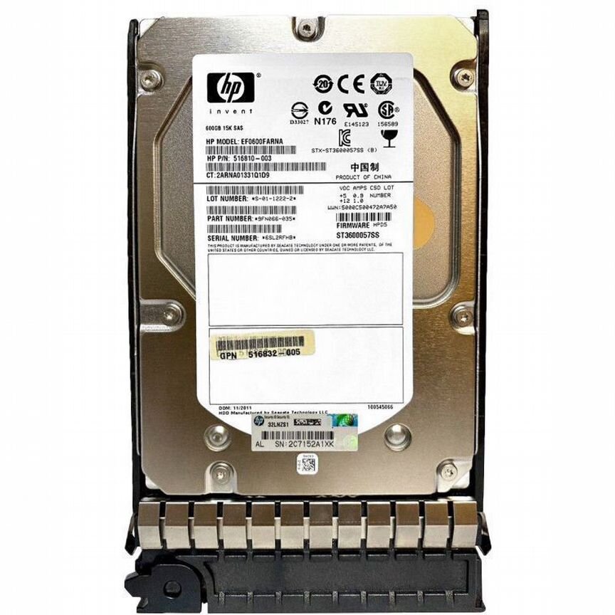 [517354-001] Жесткий Диск Hp 600gb 3.5 15k 517354-001