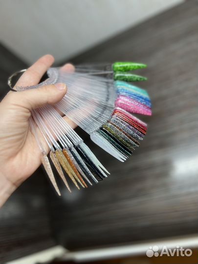 Втирка для ногтей, блестки, сахарный песок