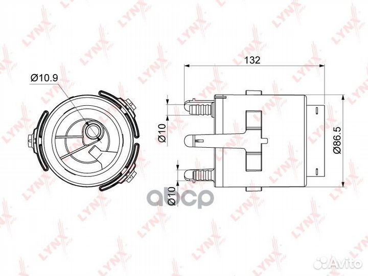 Фильтр топливный LF998M lynxauto