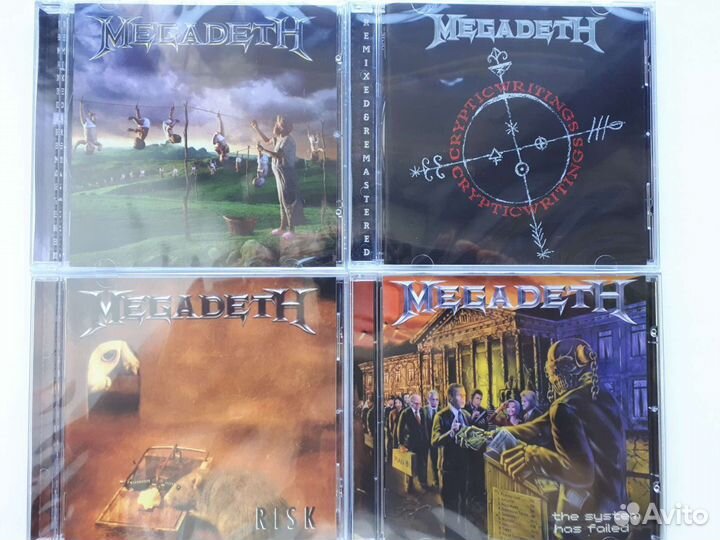 CD диски Metallica, Megadeth, Anthrax, Slayer