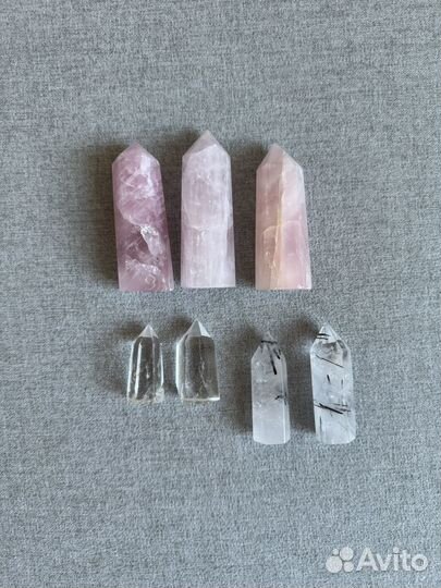 Набор кристаллов 7 шт (кварц, хрусталь)