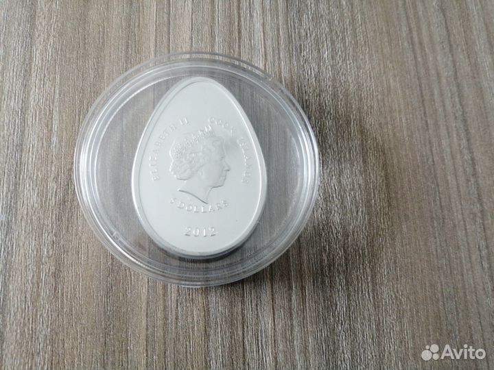 Монета Красное яйцо фаберже на пасху