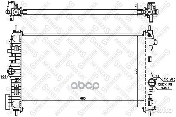 Радиатор сист. охл. 1026026SX Stellox
