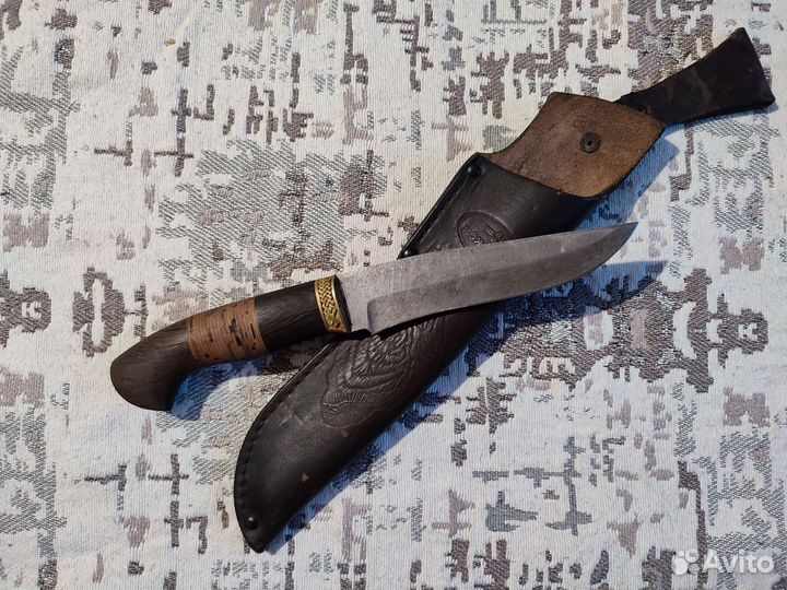 Нож ручной работы ножемир. Дамасская сталь