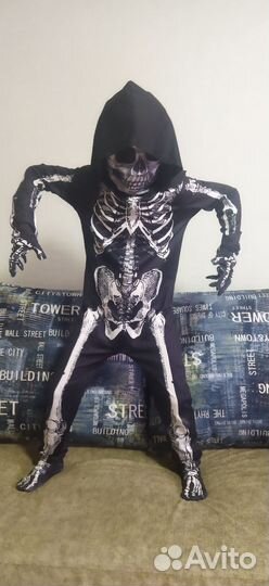 Прокат, Костюм скелета на хэллоуин рост 128