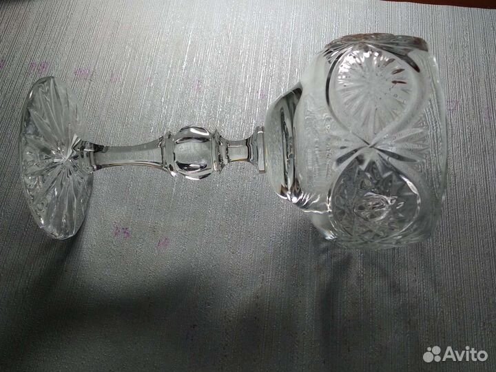 Ваза-конфетница хрустальная ссср. Винтаж. 1970-гг