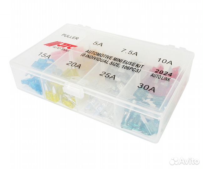 Предохранитель 5-30А мини 106шт. в боксе JTC