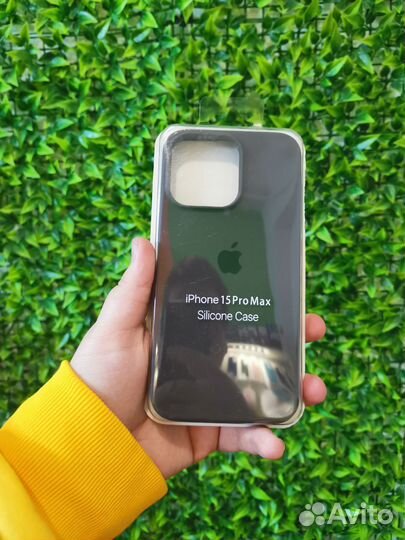 Силиконовый Чехол iPhone 15 Pro Max (Dark Green)