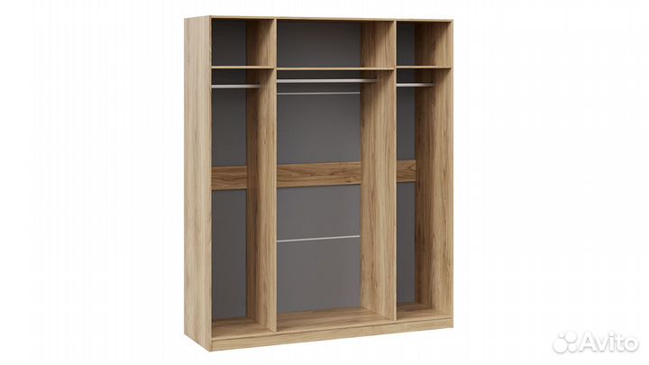 Шкаф комбинированный с 4 зеркальными дверями 