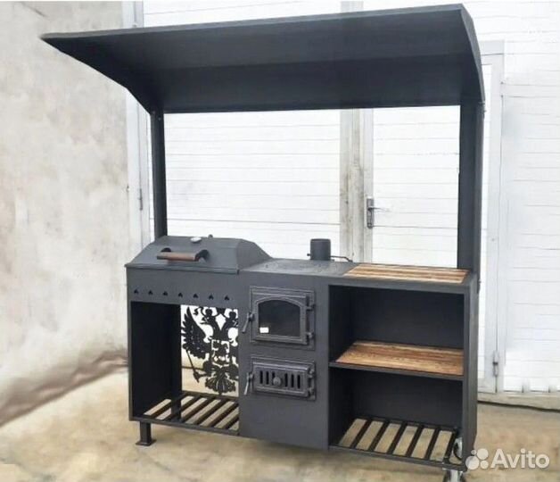 Мангал с крышей 4в1