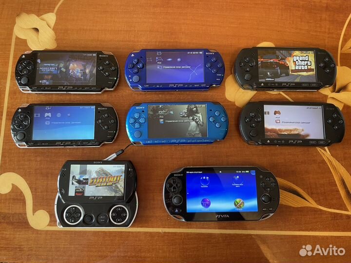 Sony PSP прошитая много игр