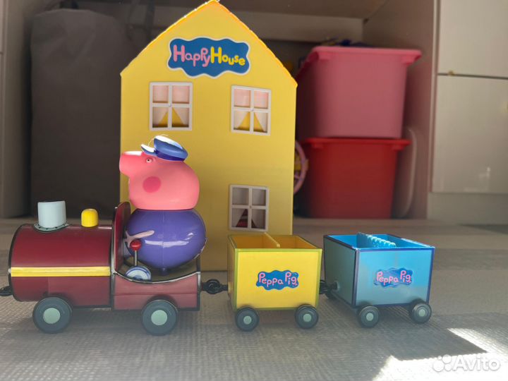 Свинка пеппа музыкальный паровозик дедушки