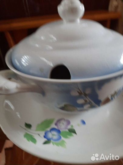 Крюшонница (супница) с блюдом СССР