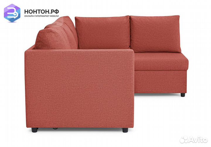 Диван угловой дельфин Мансберг лайт терракотовый