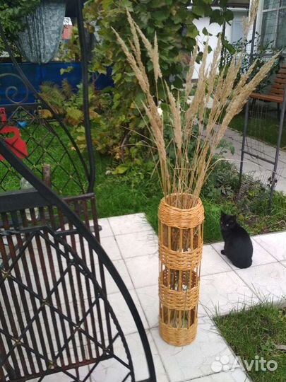 Ваза напольная из бумажной лозы