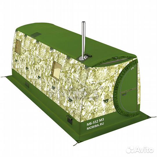 Двухслойная палатка баня. Мобиба мб-552 5,5х2,2м