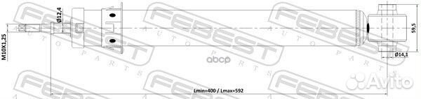 Амортизатор газовый зад 12110006R Febest