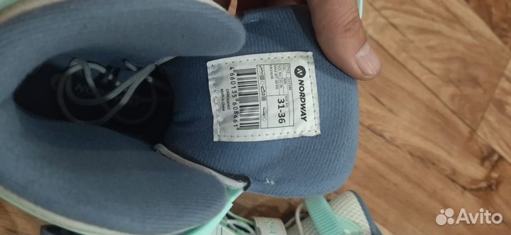 Коньки nordway раздвижные 31-36