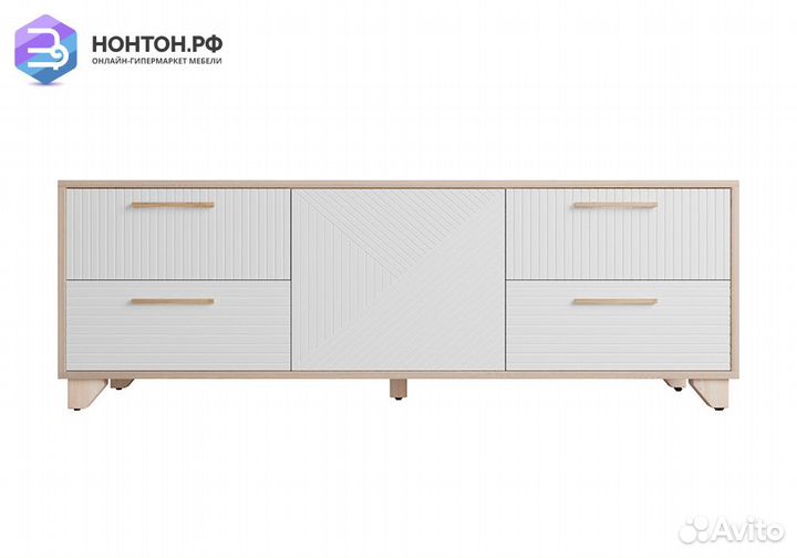 Тв-тумба со створкой Копенгаген дуб сонома / белый