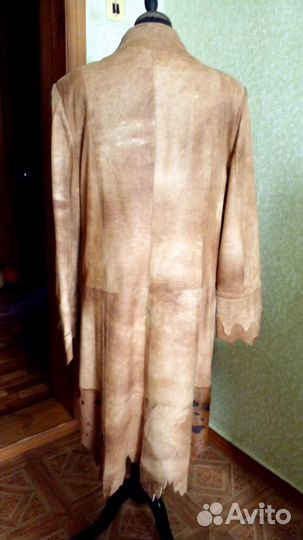 Кожаный плащ женский