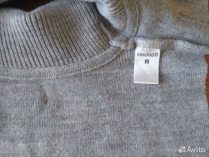 Серая манишка снуд для девочки Крокид на 4-8 лет