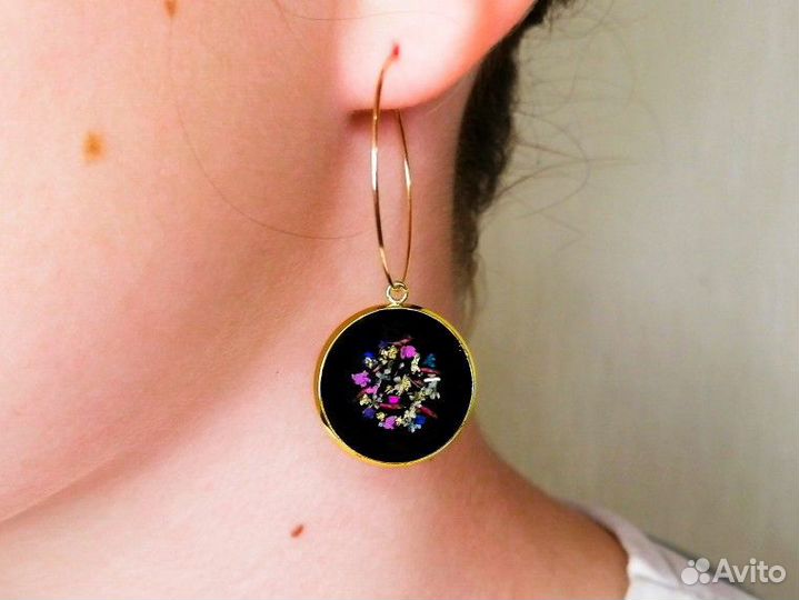 Золотые серьги кольца