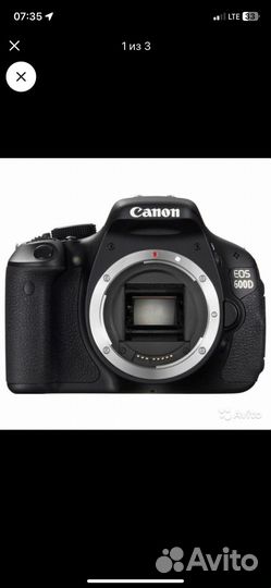 Зеркальный фотоаппарат canon 600d