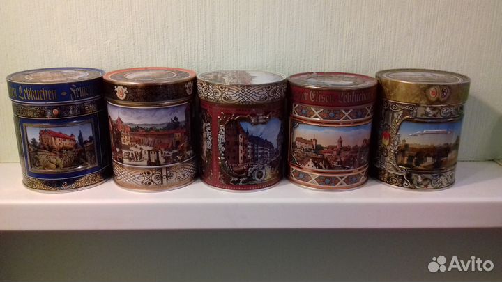 Жестяные банки для чая, кофе и печенья
