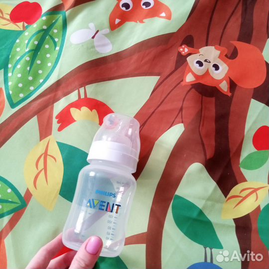 Пустышки avent и держатель, бутылочка