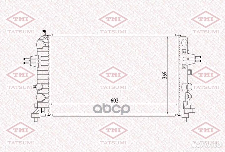 Радиатор охлаждения opel Astra/Zafira 04