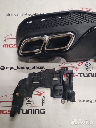 Диффузор black хром насадки Mercedes GLE 63 AMG