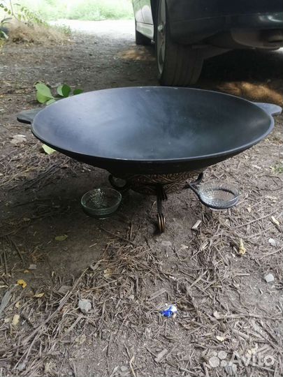 Чугунная сковорода, садж, решётка гриль