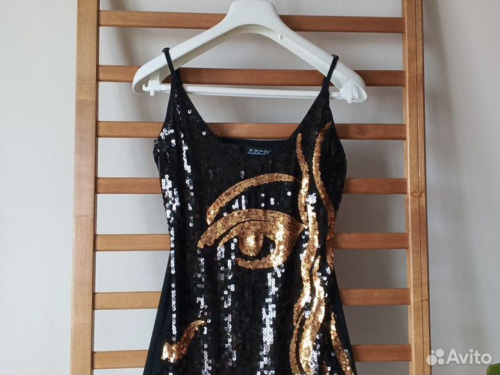 Платье стиль Sciaparelli пайетки S